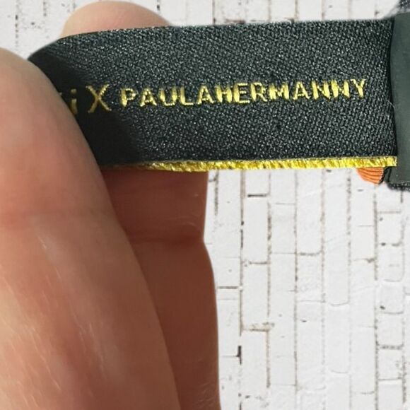 Vix Paula Hermanny Two-Tone Orange and Black Swimsuit Small - Picture 3 of 7